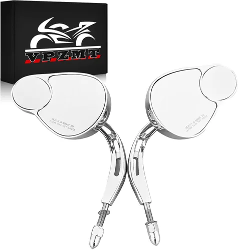 Vista 7 de Espejos retrovisores negros de lágrima de 0.315 pulgadas para Harley Davidson Sportster XL883 1200 1982-2025, Road King Road Glide Street Glide Tri