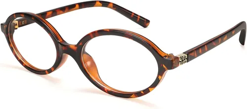 Vista 13 de Dollger Oval Blue Light Glasses for Women Men Fashion Retro 90s Small Frame Computer Glasses