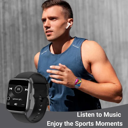 Vista 7 de Holiday Reloj inteligente para hombres y mujeres, pantalla táctil completa de 1.8 pulgadas con monitor de sueño SpO2 de frecuencia cardíaca, más