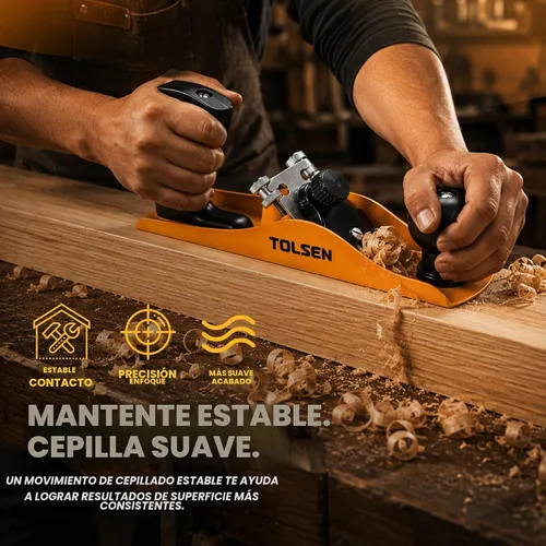 Vista 5 de TOLSEN Cepilladora de madera de banco de mano con cuchilla para trabajar la madera lisa afeitadora
