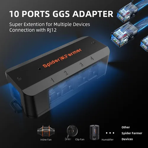 Vista 8 de Spider Farmer GGS Controller Kits Automático Crecen Controlador Ambiental Grow Schedule Controls, Include Temp Humid Light Sensor & Adapter, Ideal