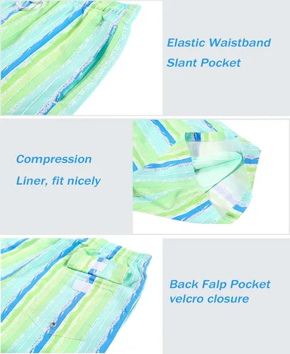 Vista 3 de APTRO Men's Swim Trunks with Compression Liner Bathing Suit Swimsuit