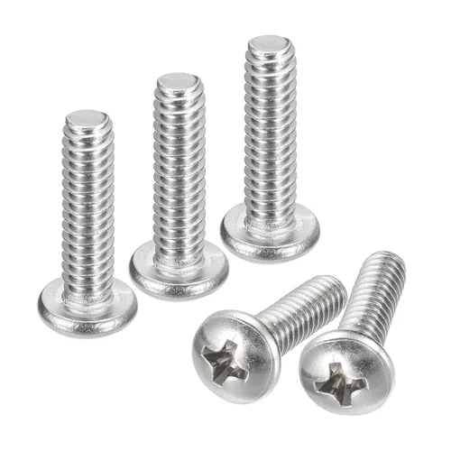 Vista 47 de uxcell Tornillos de máquina de cabeza redonda de 1/4-20x1, tornillo de acero inoxidable 304 18-8, accionamiento Phillips, totalmente roscado