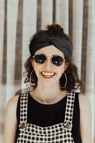 Vista 3 de Hjiaruiky 2 diademas de turbante para mujer, bohemias, elásticas, a la moda, de tela anudada, bonita, gruesa, para mujeres y niñas, color negro