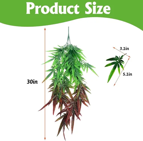 Vista 2 de Hamiledyi Plantas colgantes de terrario para reptiles, 3 piezas