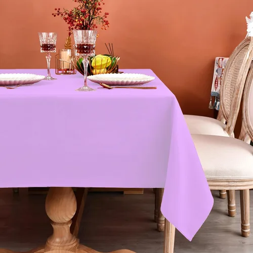 Vista 13 de MEANMOY Mantel cuadrado de poliéster lavable, resistente al agua y a las manchas, de 210 GSM, de 54 x 54 pulgadas, mantel de mesa rectangular sin