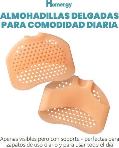 Vista 6 de Homergy - Almohadillas metatarsianas para pies - Cojines de gel suave para la bola del pie para alivio del dolor, diseño de manga ultradelgada, se
