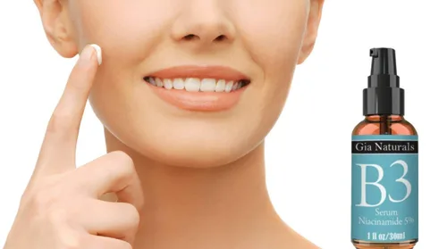Vista 3 de Crema serum pura orgánica, natural Vitamina B3, niacinamida 5 % Antiedad, repara la piel, reduce las arrugas, iguala el tono, combate el acné
