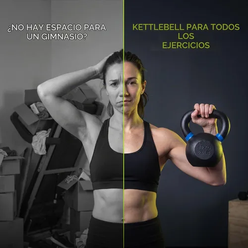 Vista 3 de Rage Fitness Single Piece Cast Iron Kettlebell, 8 to 24 kgs, Powder Coated