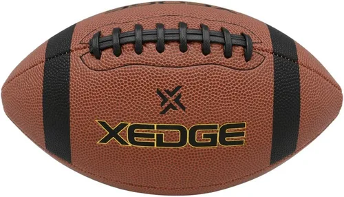 Vista 3 de XEDGE Balones de fútbol americano de cuero compuesto para interiores/exteriores para entrenamiento y juego recreativo Talla 6,7,9