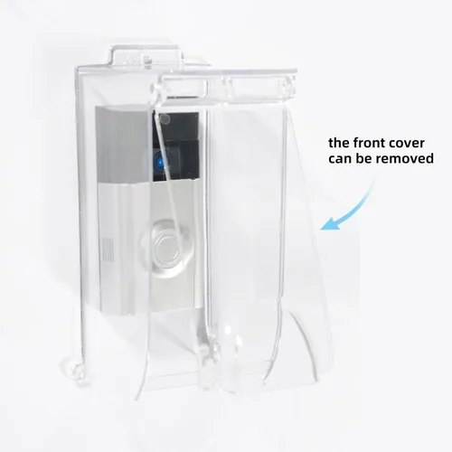 Vista 4 de Protector de cubierta de teclado para exteriores, cubierta transparente para timbre de puerta, cubierta para timbre de puerta, resistente a