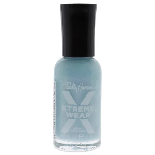 Vista 180 de Sally Hansen Xtreme Wear Esmalte de uñas sin rayas, acabado brillante, duradero, resistente a las astillas, transparente, color de uñas plateado 130