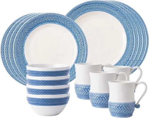 Vista 3 de Juliska Le Panier - Juego de mesa (4 unidades), color azul Delft