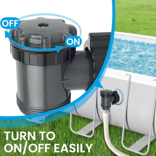 Vista 3 de Válvula de émbolo para piscinas sobre el suelo, conexión de 1.55 pulgadas, caudal de 1800 gph, ajuste universal, fácil de instalar, reemplazo