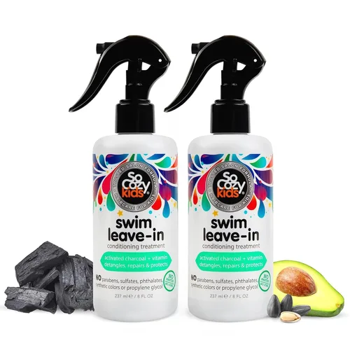 Vista 9 de SoCozy - Espray acondicionador sin enjuague y tratamiento para cabello de niños (8 onzas líquidas) que protege y repara daños causados por