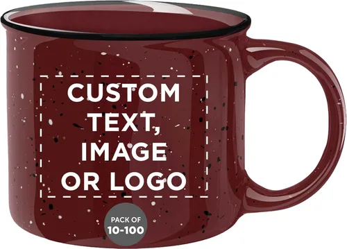 Vista 15 de DISCOUNT PROMOS Tazas de Café de Cerámica Personalizadas para Fogata de 13 oz. Juego de 100, Paquete Personalizado a Granel - Perfecto para Té