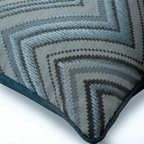 Vista 132 de The HomeCentric Funda de almohada con cremallera, funda de cojín azul de 12 x 12 pulgadas, funda de cojín de algodón bordado para sofá, diseño