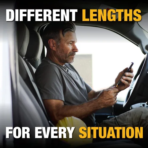 Vista 7 de DEWALT Heavy Duty USB C Cable, Jobsite 60 Watt USB C Cable, High Speed Type-C to Type-C, Fast Charge PD USBC Fast Charging Cord for iPhone 17/16/15