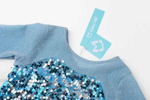 Vista 3 de Uplus ME Disfraz de princesa para niñas disfraz de princesa de lentejuelas para niñas disfraz de Halloween trajes de fiesta de Navidad