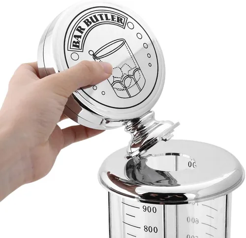 Vista 9 de Dispensador de licor con bomba, contenedor dispensador de bebidas de cerveza de una sola pistola de capacidad de 1000 cc, accesorios para pistola