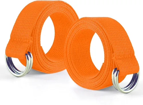 Vista 10 de Cinturón de fútbol web con dos anillos en D de acero inoxidable de 52 pies, cinturón para hombres, mujeres, niños, jóvenes, niños y niñas
