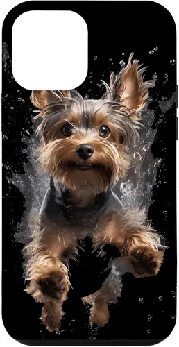 Vista 16 de Funda submarina para iPhone 16 Yorkshire Terrier buceo para perros