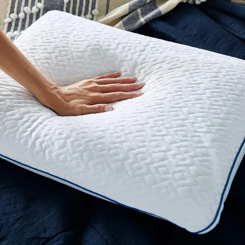 Vista 3 de Sleep Innovations Forever Cool Gel Memory Foam Pillow, Standard (Pack of 2), White 2 Count