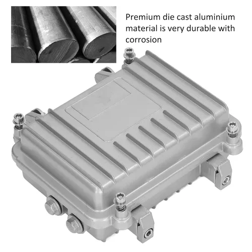 Vista 2 de Caja de conexiones de aluminio fundido para equipos al aire libre Conexión eléctrica Cable de alimentación y carcasa electrónica