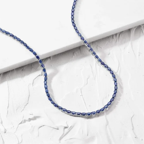 Vista 3 de Ross-Simons 40.00 ct. t.w. Gemstone Tennis Necklace in Sterling Silver