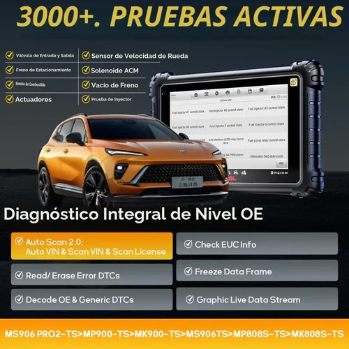 Vista 6 de Autel MaxiSYS MS906 PRO2-TS OBD2 escáner TPMS completo herramienta de diagnóstico de codificación full vehicle systems 36+ service functions Auto
