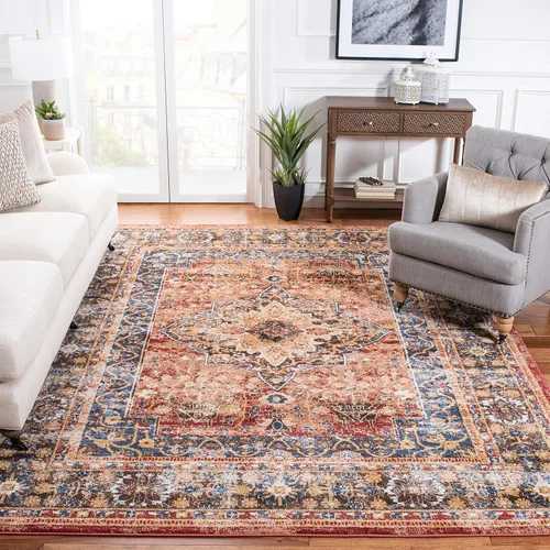 Vista 48 de SAFAVIEH Bijar Collection - Alfombra decorativa de 2 pies 3 pulgadas x 4 pies, marfil y óxido, diseño oriental envejecido, no desprende pelusa