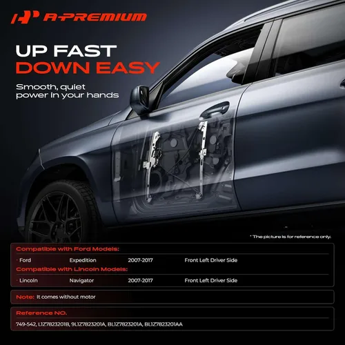 Vista 2 de A-Premium Elevalunas Eléctrico Delantero Lado Del Conductor Sin Motor