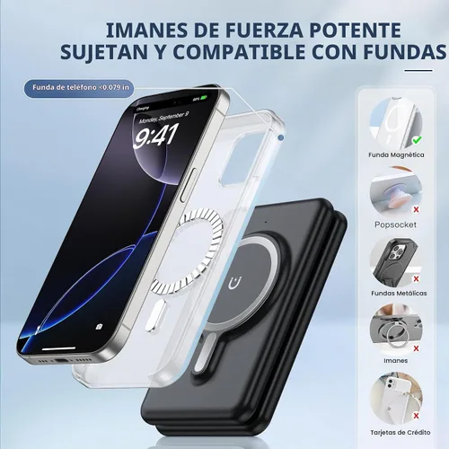 Vista 4 de Estación de carga para dispositivos Apple: cargador inalámbrico magnético Negro