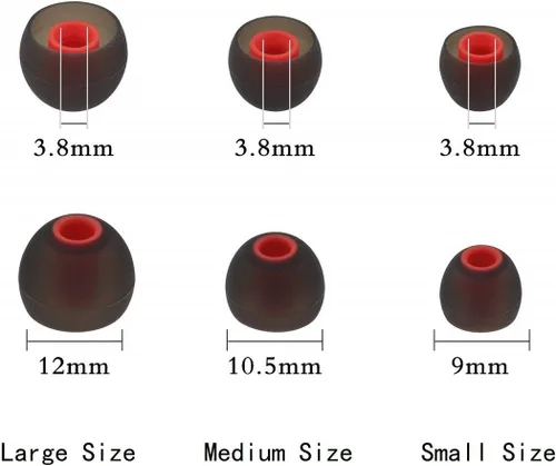 Vista 3 de Auriculares de silicona de repuesto para auriculares Senso, Otium, Hussar Bluetooth, 6 pares, S/M/L