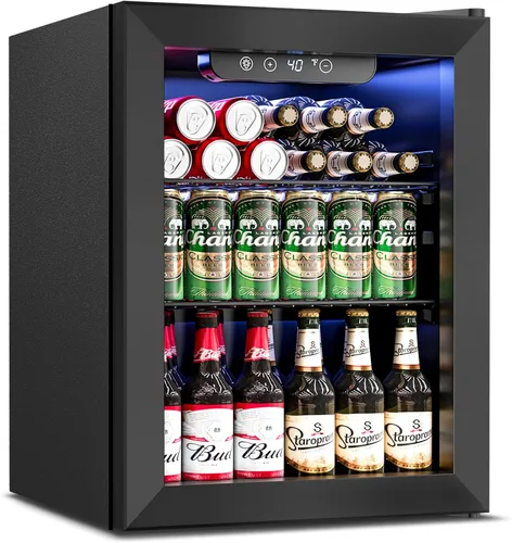Vista 9 de Feelfunn Refrigerador de bebidas para 68 latas, mini refrigerador de 1.7