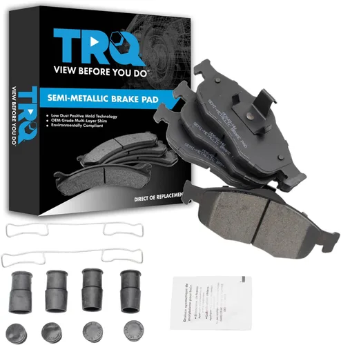 Vista 41 de TRQ Pastillas de freno delanteras semi metálicas compatibles con Ford Expedition 2018-2021 F-150 2018-2020 Lincoln Navigator 2018-2022