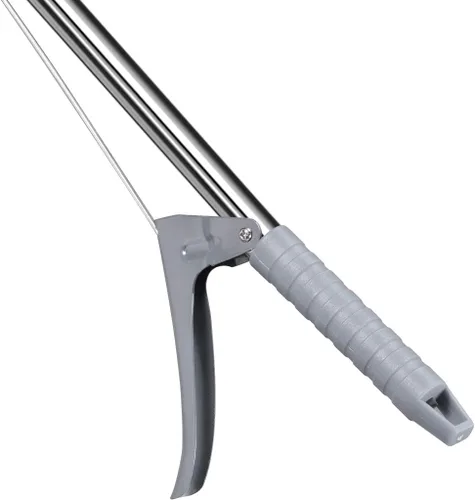 Vista 4 de uxcell 36 pulgadas agarrador herramienta extensor garra recogedor de basura acero inoxidable gris 2 unids