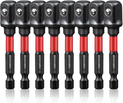 Vista 13 de Geinxurn Juego de adaptadores de enchufe de impacto de 8 piezas, accionamiento cuadrado de 3/8 pulgadas, juego de broca de extensión de 2.5 pulgadas