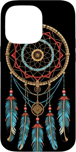 Vista 21 de Dreamcatcher Native American Indian Feathers Tribal Boho Case for iPhone 17