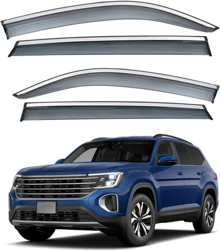 Vista 15 de Protector de lluvia adhesivo compatible con Toyota RAV4 2019-2025, protector de parabrisas de policarbonato, deflector de viento para ventana