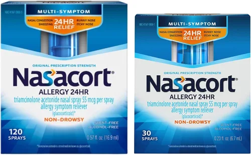 Vista 13 de Nasacort Allergy 24HR - Aerosol nasal para adultos, sin somnolencia y sin alcohol, 120 aerosoles, 0.57 onzas líquidas