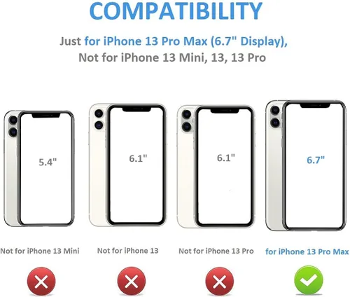 Vista 2 de ONETOP Compatible con iPhone 13 Pro Max Funda Tipo Cartera con Tarjetero, Cuero PU con Soporte Ranuras para Tarjetas, Doble Cierre Magnético y Negro