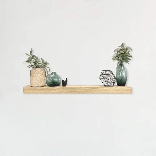 Vista 23 de MCS Estantes flotantes de grano de madera natural, 12 x 4 pulgadas, juego de 2, 12 x 4 pulgadas
