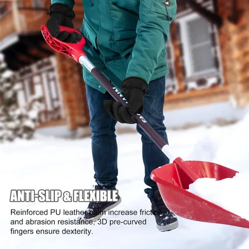 Vista 6 de JUMPHIGH Winter Gloves, Waterproof Thermal Gloves, Cold Weather Gloves, Men's Snow Gloves, Warm Gifts for Women and Men