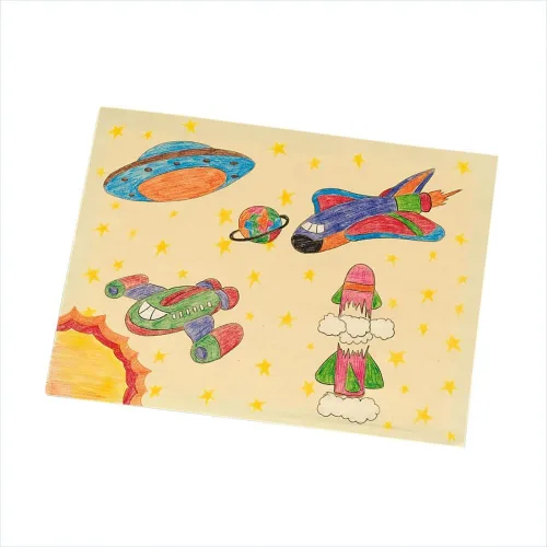 Vista 3 de Color Splash S&S Worldwide Crayones gorditos. Crayones gruesos fáciles de agarrar para niños y personas mayores, caja dividida para clasificar, 12