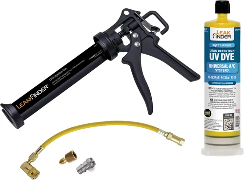 Vista 8 de LF016 BIGEZ Kit de detección de fugas de refrigerante de aire acondicionado – Tinte detector de fugas de CA de 8 onzas, inyector de pistola