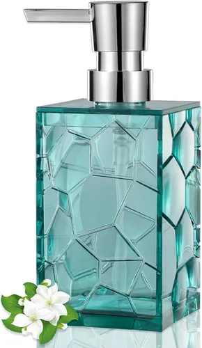 Vista 10 de Dispensador de Jabón de Manos, Botellas de Bomba Líquida de Plástico Acrílico Transparente Recargables Dispensador de Loción para Decoración de Baño
