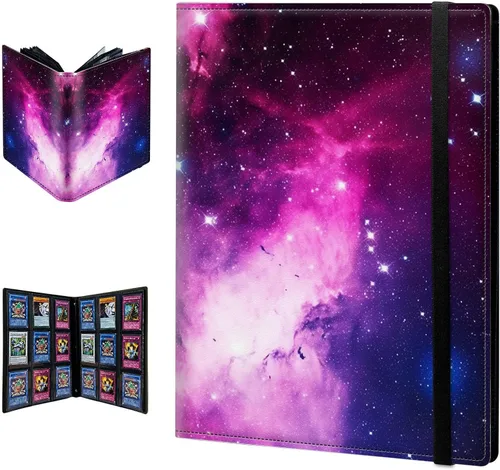 Vista 15 de Carpeta para tarjetas de intercambio, 9 bolsillos para tarjetas intercambiables, 360 bolsillos de doble cara, funda para tarjetas