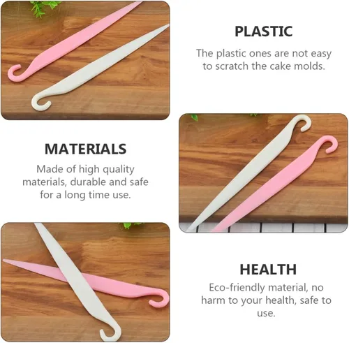 Vista 4 de Cuchillo de espátulas de plástico, 20 piezas, cuchillo para desmoldar, cortador de plástico, herramientas para hornear, espátulas, espátulas