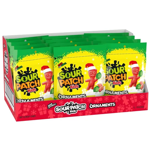 Vista 10 de SOUR PATCH KIDS Adorno de dulces navideños, bolsas de 12-10 onzas